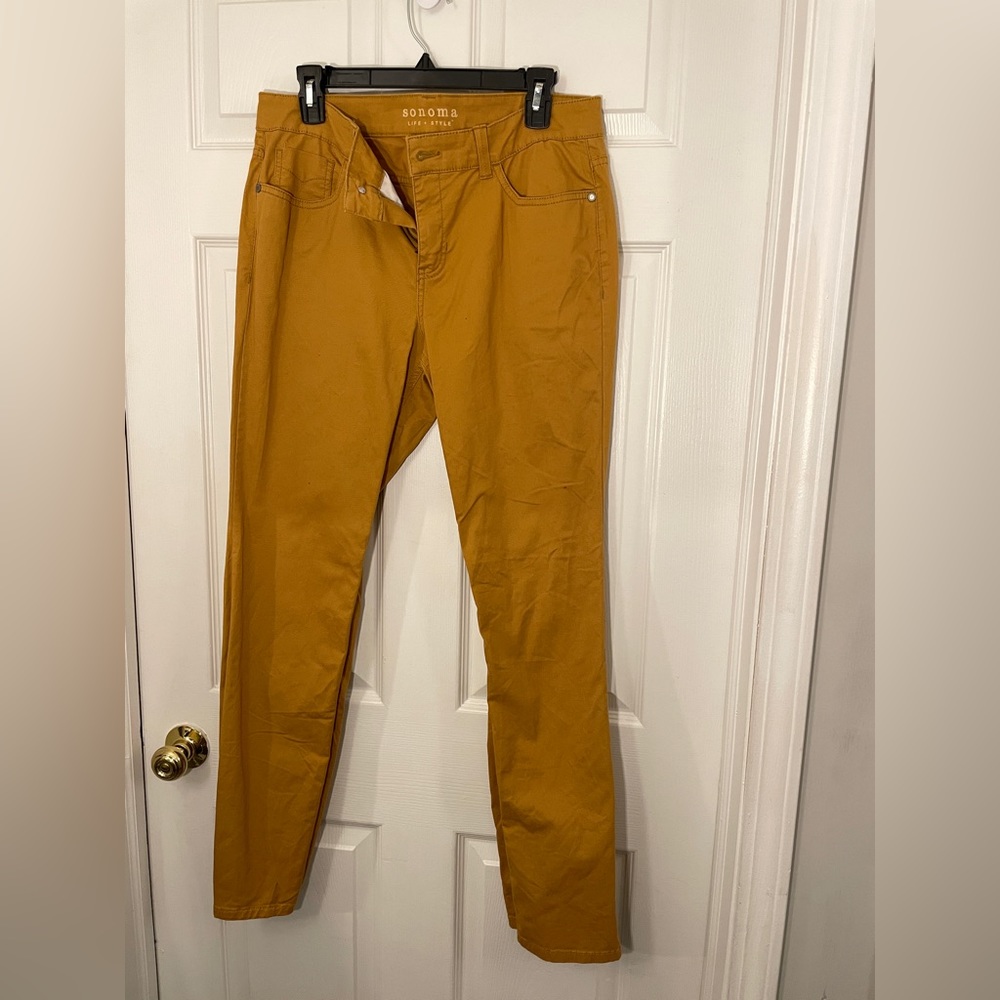 Sonoma Mustard Yellow Jeans. Size 10. Like New.